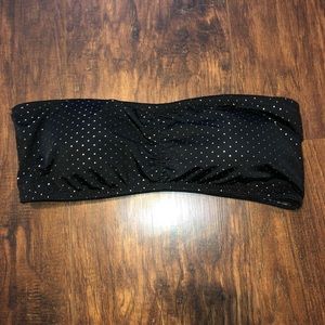 Black & Silver Polka-Dot Bandeau Size M